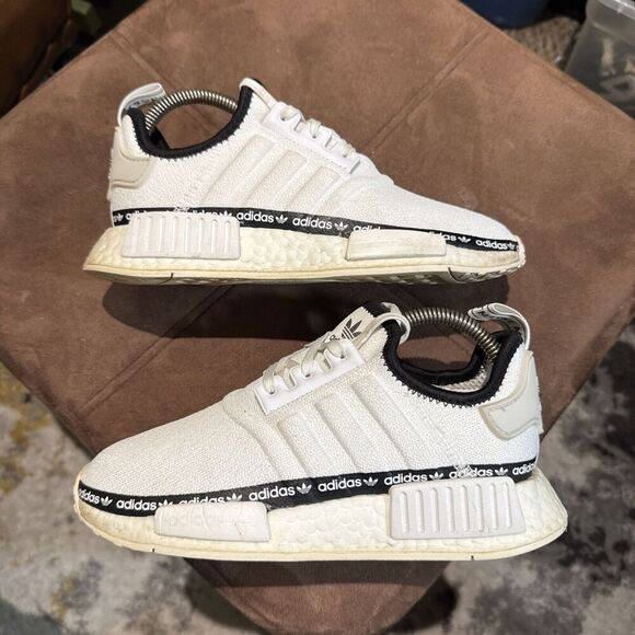 Adidas NMD_R1 White Tape Logo FV7306 Women's Size 5.5 - Picture 6 of 7